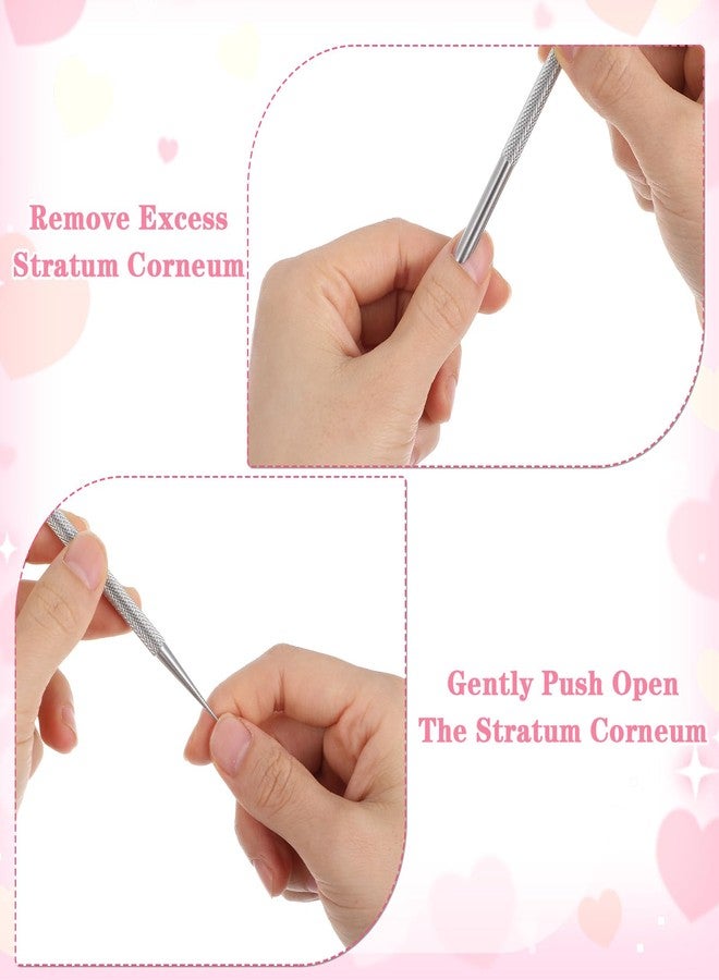 Guduling 4 pcs Stainless Steel Cuticle Pusher,Cuticle Remover Tool,Nail Cleaning Cuticles Stick,Metal Nail Cuticles Pusher Nails Polish Remover Tool for Professional Manicure Pedicure - Image 5